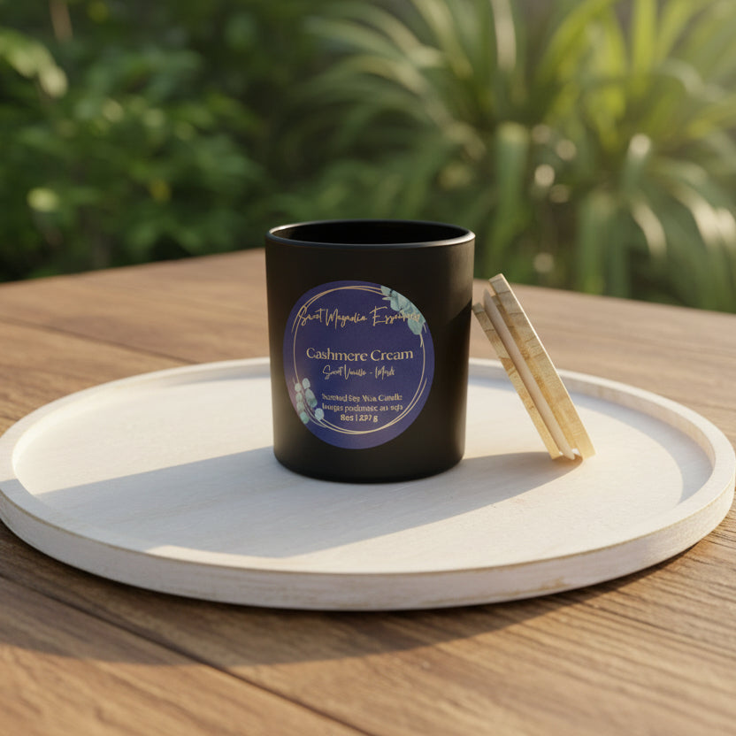 "Cashmere Cream" 8oz Soy Wax Candle