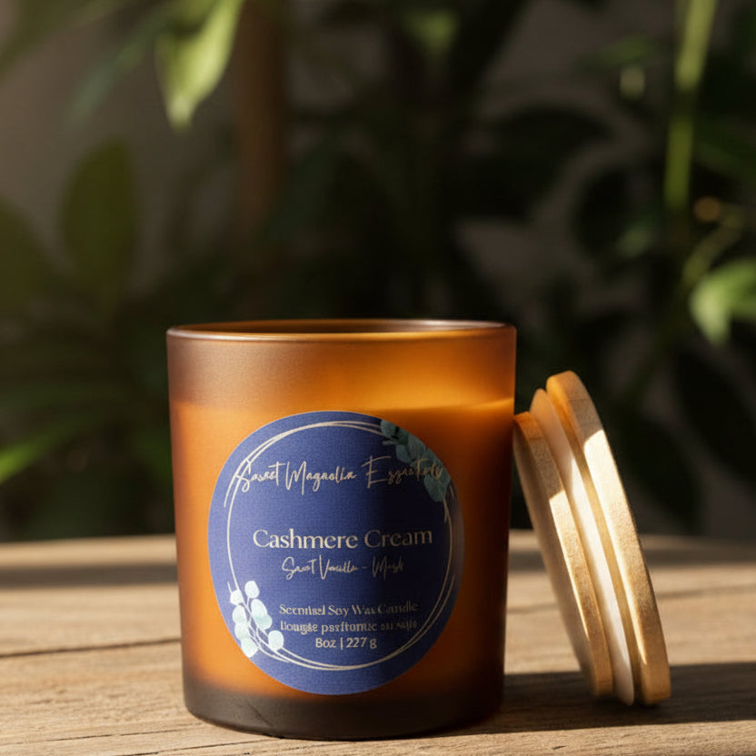 "Cashmere Cream" 8oz Soy Wax Candle
