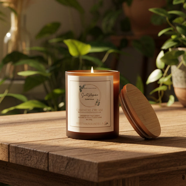 "Cashmere Cream" 8oz Soy Wax Candle