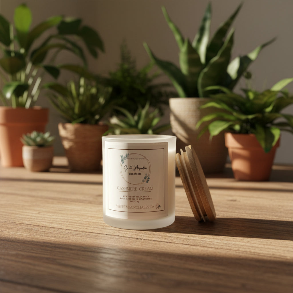 "Cashmere Cream" 8oz Soy Wax Candle