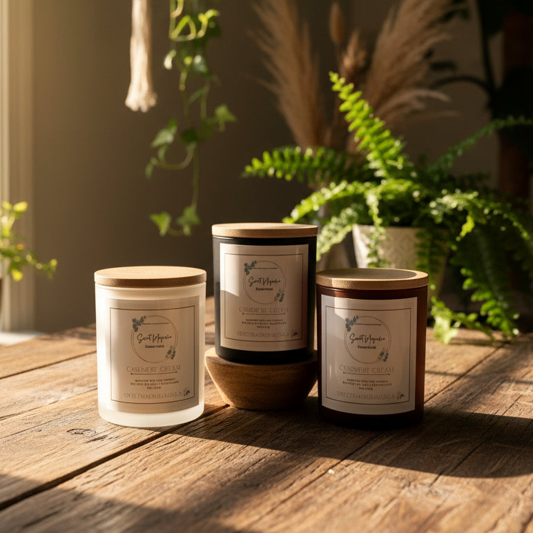 "Cashmere Cream" 8oz Soy Wax Candle